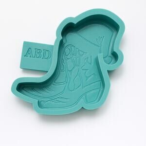 Cowboy Boot w/ Santa Hat Silicone Freshie Mold – Western Holiday Vibes!